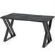 Loft Dining Table Neman GERCULES 1180x600 Coal Stone/Black