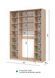Sliding Door Wardrobe E-Line EShK 3.4 Gold Craft Oak 600x1900x2700