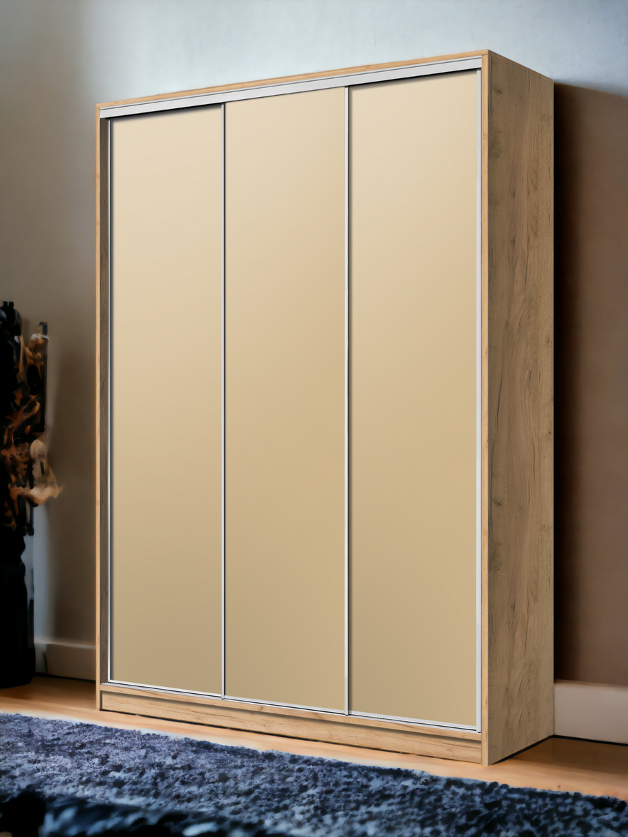 Sliding Door Wardrobe E-Line EShK 3.4 Gold Craft Oak 600x1900x2700