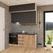 Ready-made Kitchen Neman E-Line Chipboard 160 Gold Craft Oak/Graphite