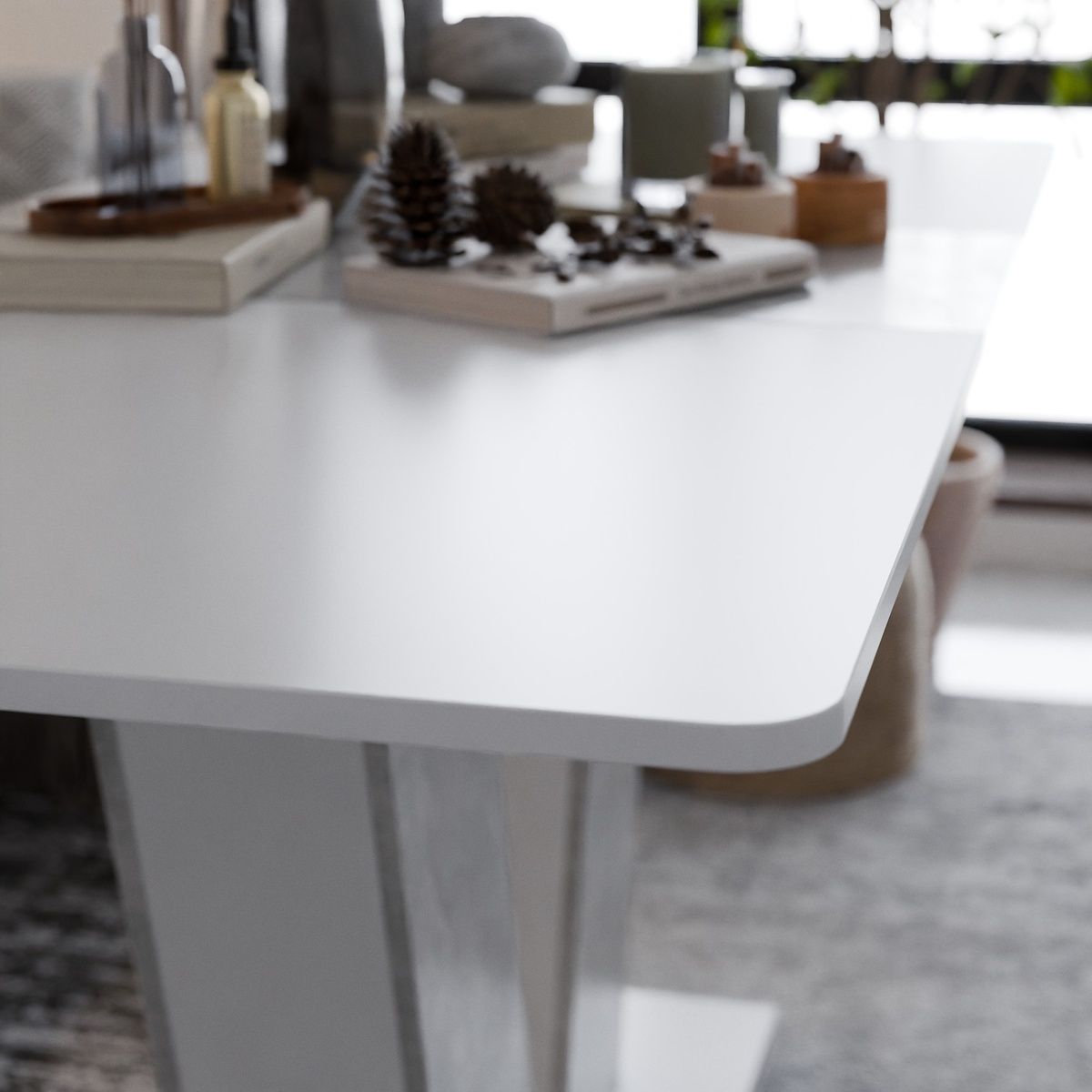 Extendable Table Neman DAN&nbsp;Concrete/White