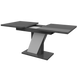 Обідній розсувний стіл Неман ТРІОН МДФ Сірий/Білий глянець