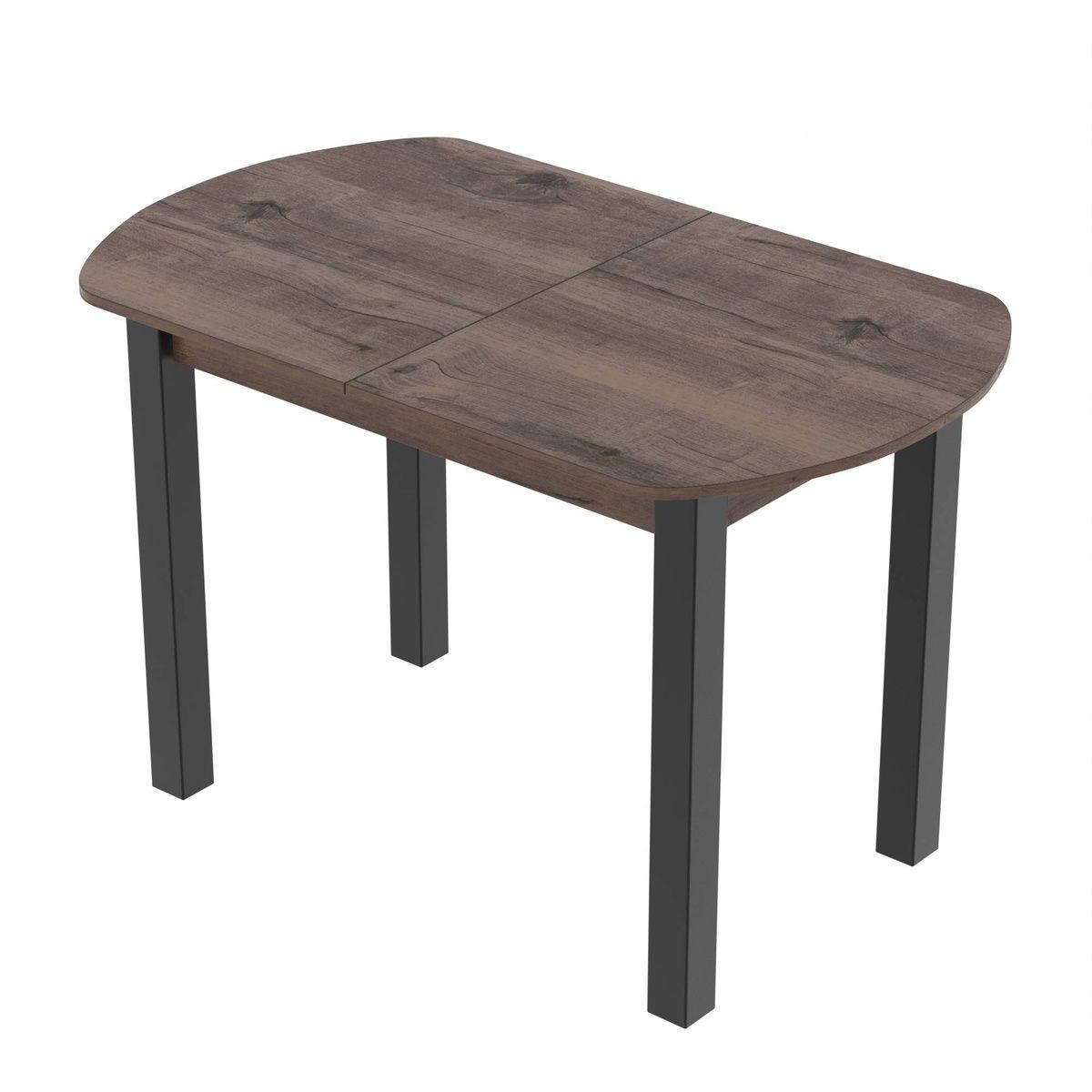 Extendable Dining Table Neman MODERN Macadamia Nut/Black
