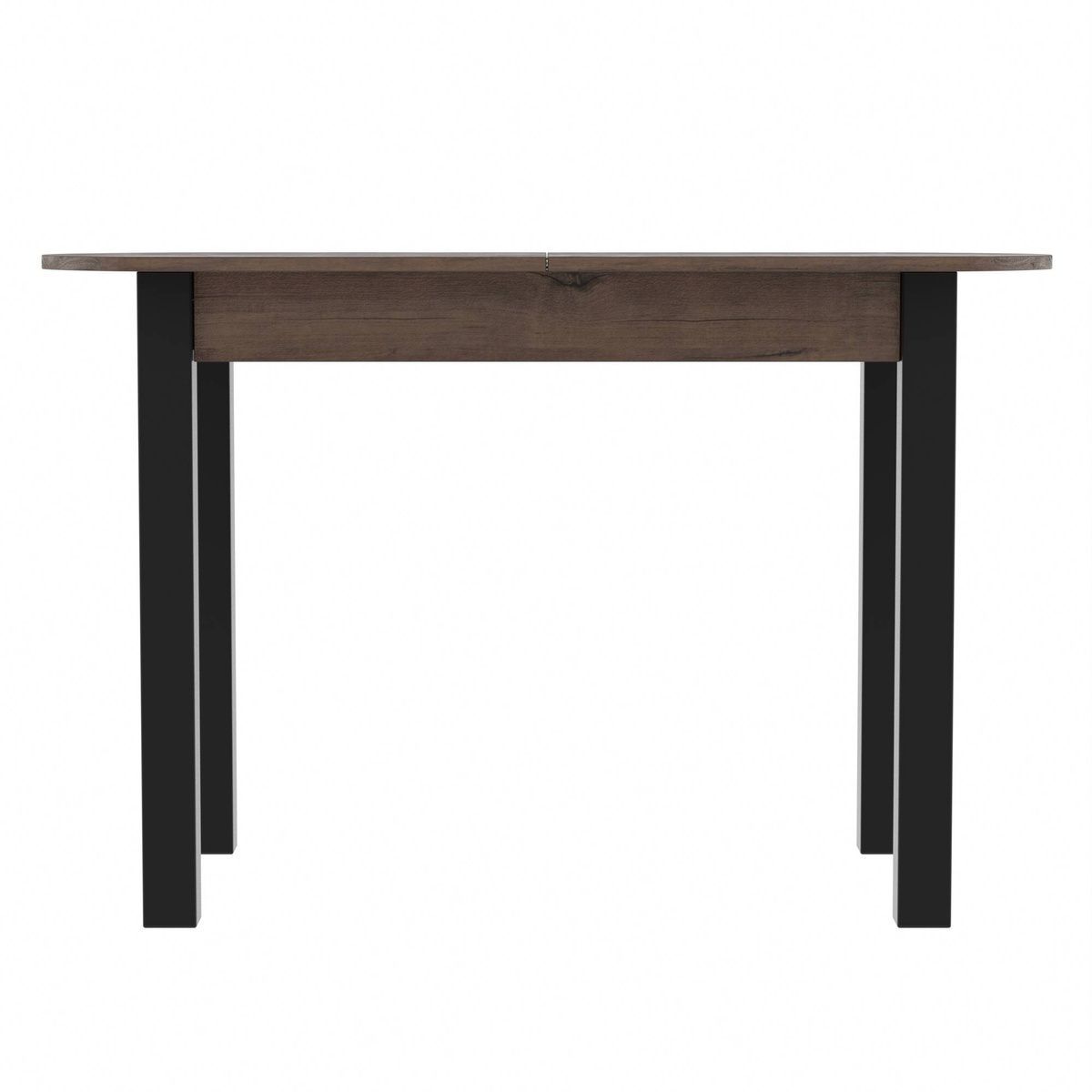 Extendable Dining Table Neman MODERN Macadamia Nut/Black