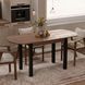 Extendable Dining Table Neman MODERN Macadamia Nut/Black
