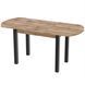 Extendable Dining Table Neman MODERN Appalachian Oak/Black