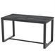 Loft Dining Table Neman LORD 1180x600 Coal Stone/Black